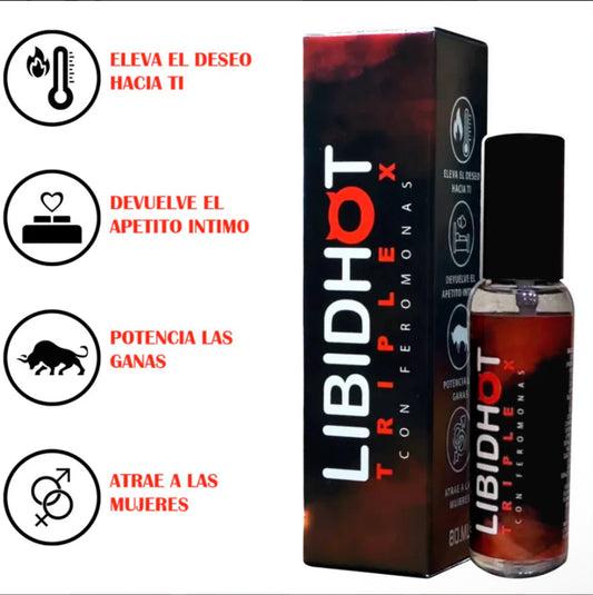 PERFUME DE FEROMONAS LIBIDHOT Versión 2.0 mejorada la presentación y la fijación hasta por 12 horas